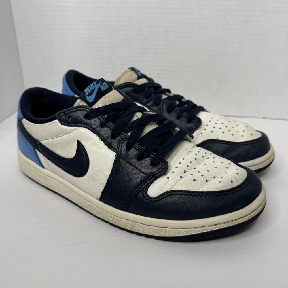 Nike Air Jordan 1 Low OG Mens 9 Obsidian University Blue CZ0790-400 Dark Powder